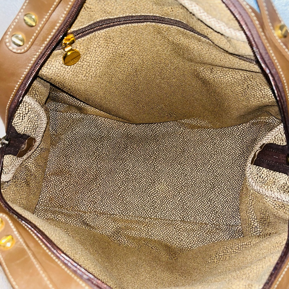 Borbonese Redwall Quail Suede Handbag - Picture 8 of 10